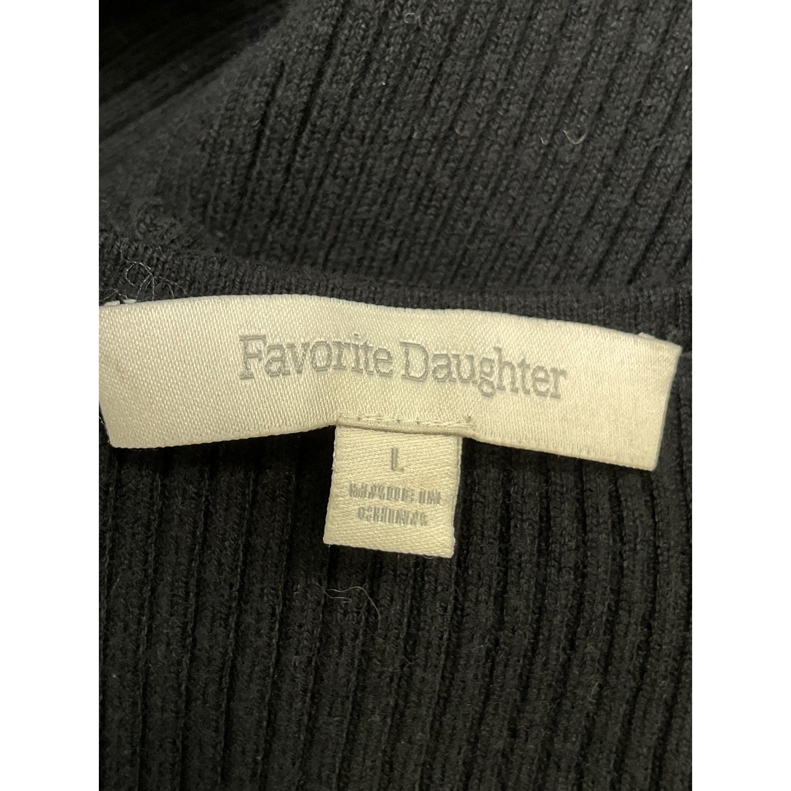 Favorite Daughter 'The Gemini' Black Cotton Cashmere Blend Sleeveless Dress Size L