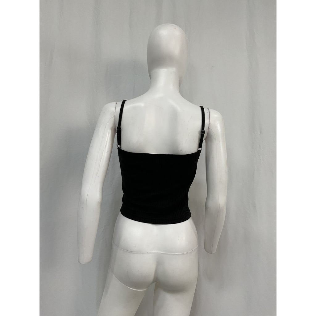 Alexander Wang 'Cami' Black Cotton Top Size L