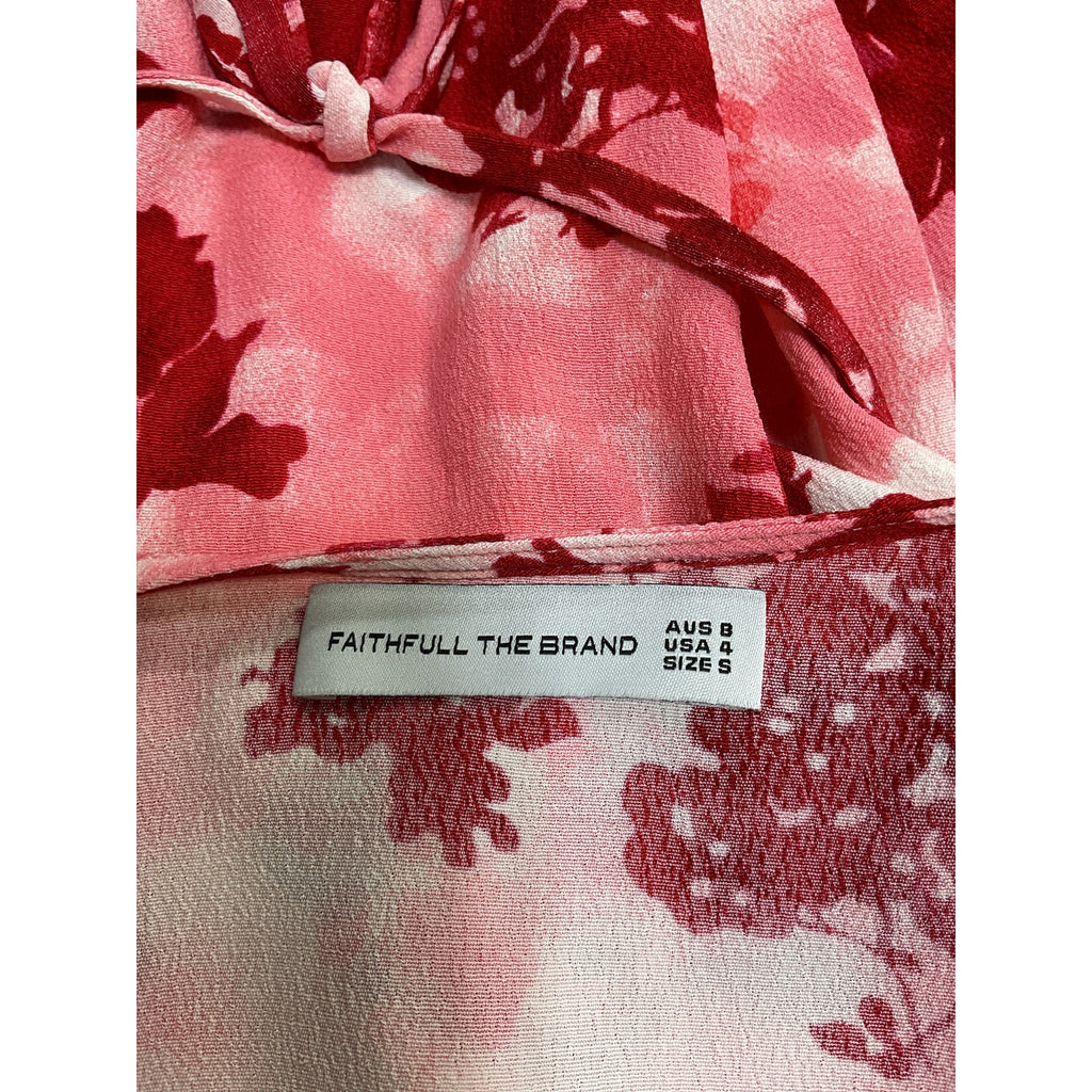 Faithfull The Brand 'Nadja' Pink Rayon Mini Dress Size S