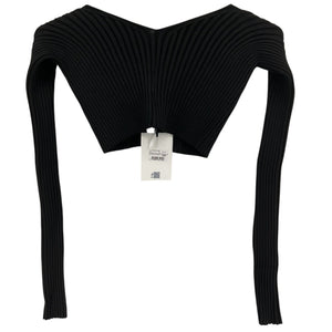 Jacquemus Ribbed Black La Maille Pralu Cardigan Size 34 EU / US 2 NWT