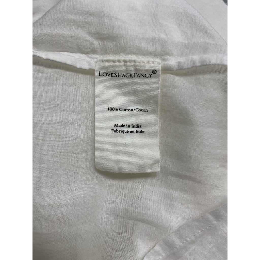 Loveshackfancy 'Edie' White Cotton Dress Size XS