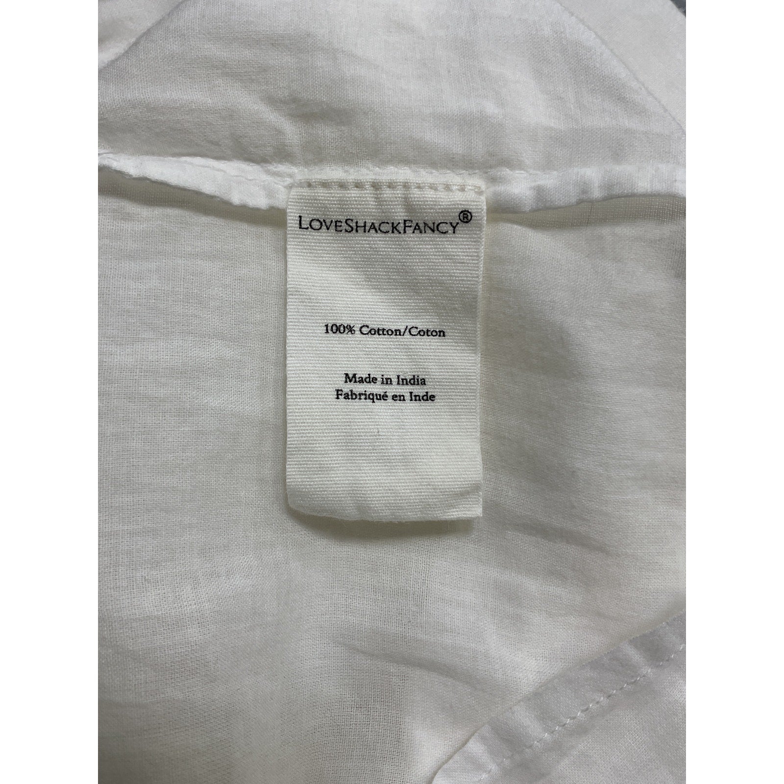 Loveshackfancy 'Edie' White Cotton Dress Size XS