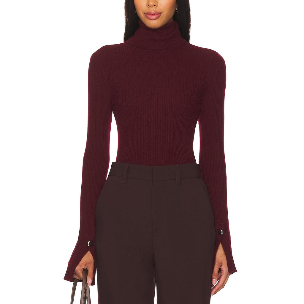 A.L.C. 'Jett' Red Merino Wool Top Size S