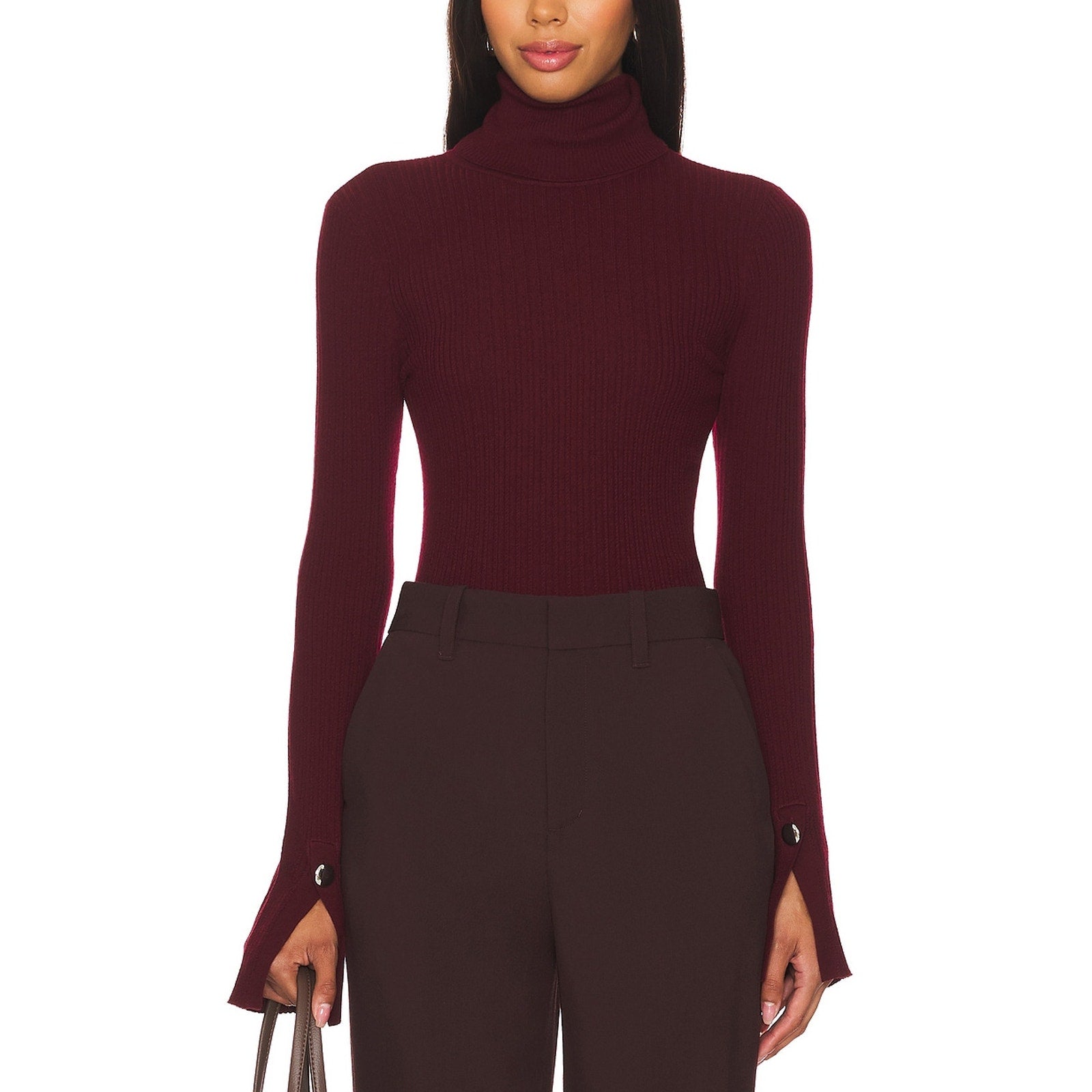 A.L.C. 'Jett' Red Merino Wool Top Size S