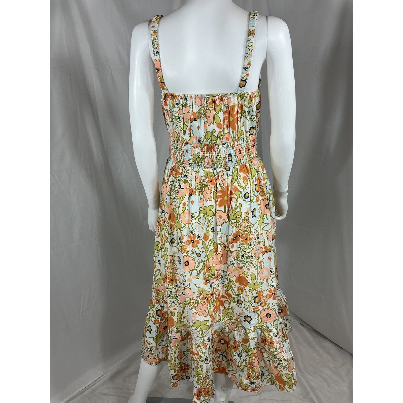 Cleobella 'Patrice' Orange Cotton Midi Dress Size M