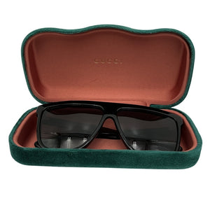 Gucci Sleek Black And Grey Flat Top Sunglasses