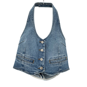 Rolla's Organic Blue Halter Vest Size M