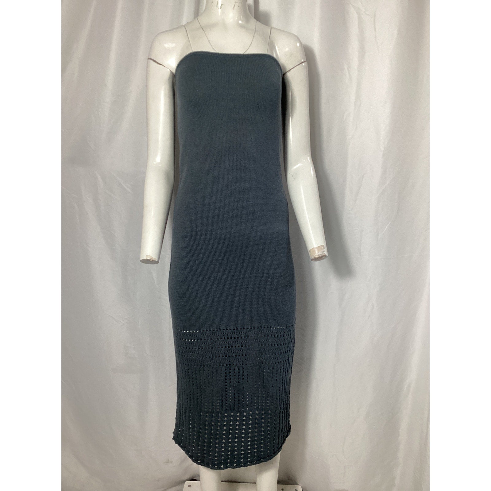 Reformation 'Livvy' Black Open Knit Sweater Dress Size M