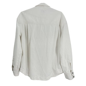 Reformation Classic White Carlos Denim Shirt Size S
