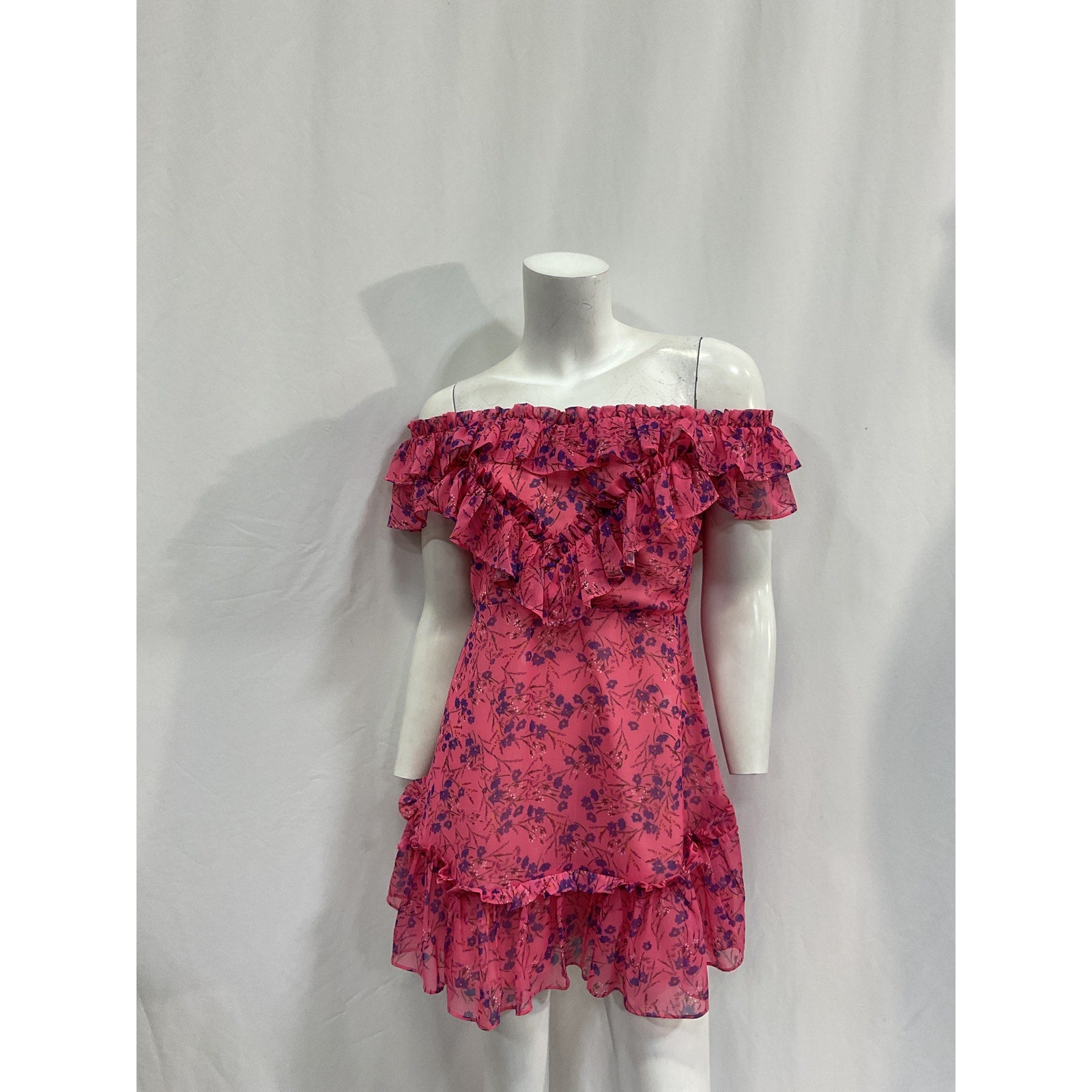 Majorelle 'Grace' Pink Polyester Mini Dress Size M