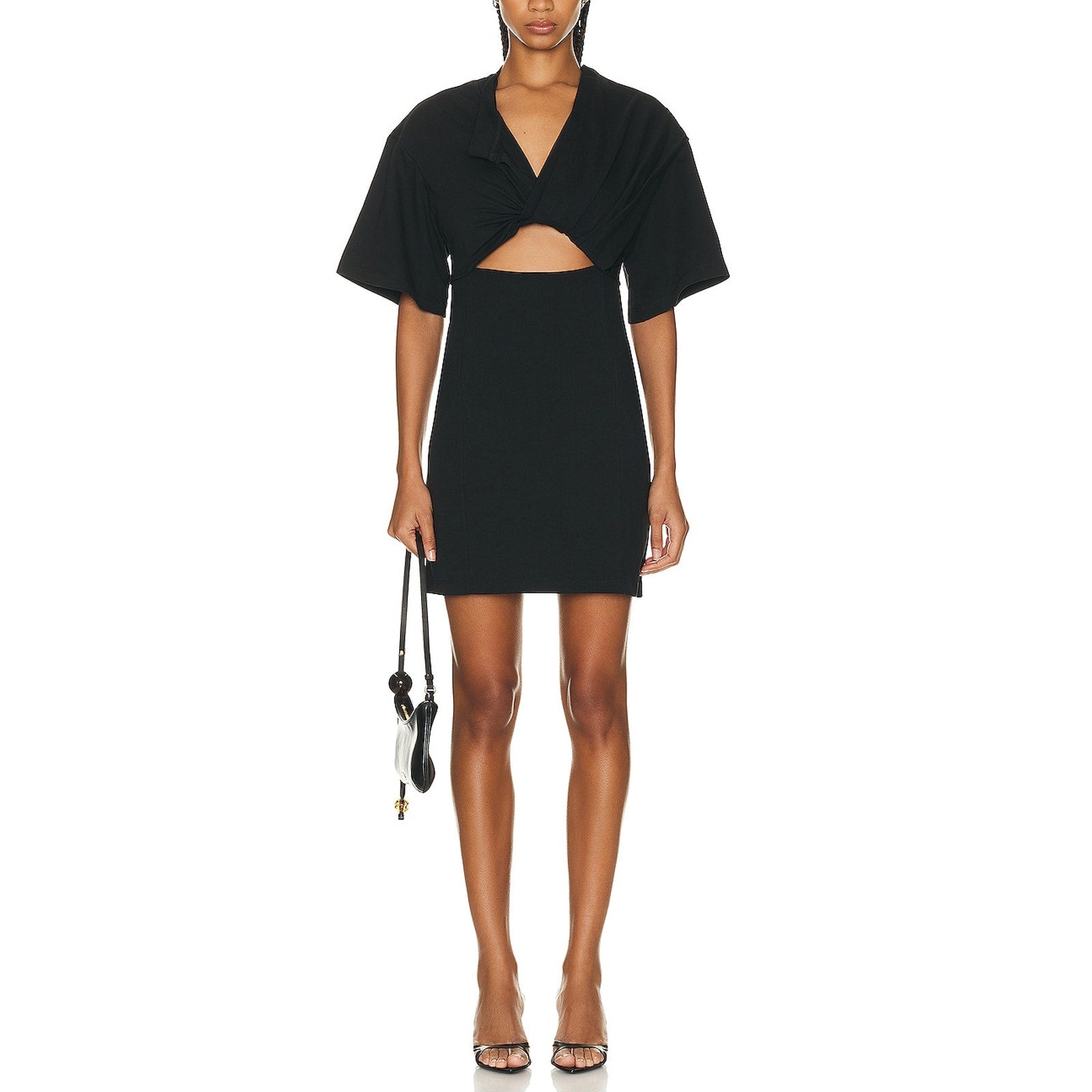 Jacquemus La Robe T-Shirt 'Bahia' Black Cotton Dress Size S