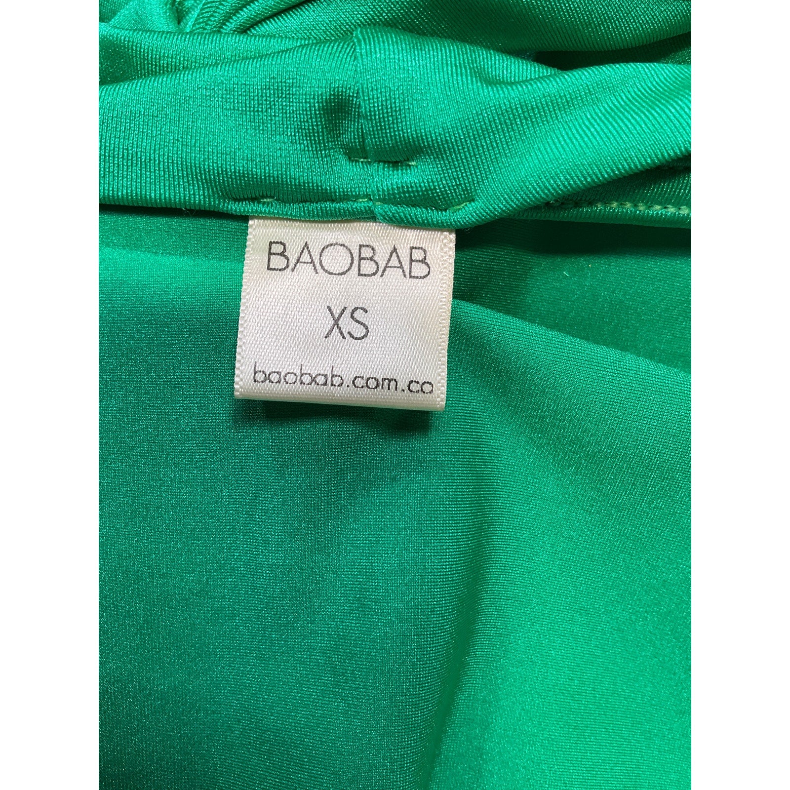 Baobab Maple 'Pareo' Green Nylon Skirt Size XS