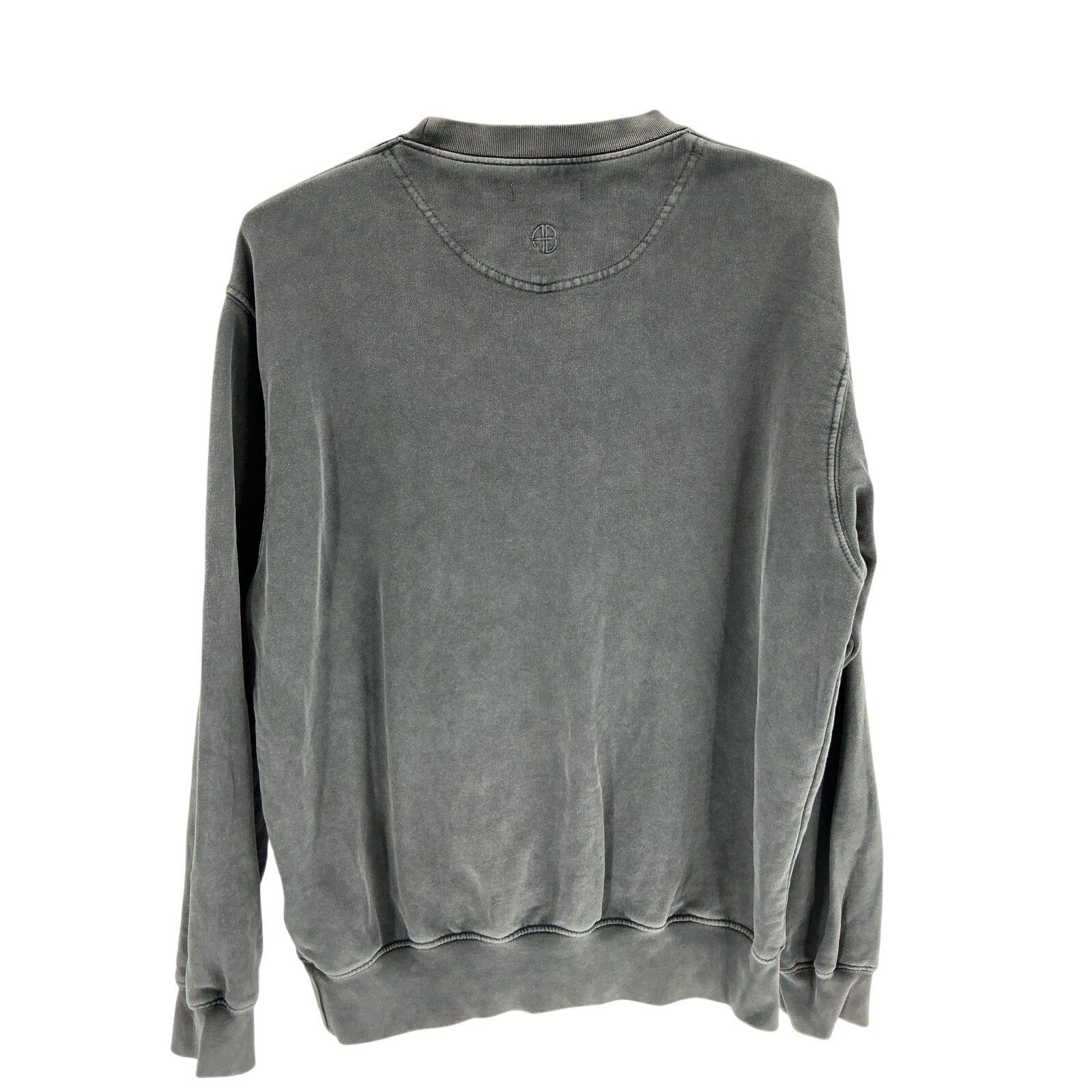 Anine Bing 'Ramona' Black Cotton University Sweatshirt Size S Petite