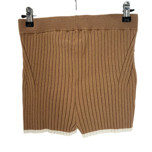 Matthew Bruch Cozy Tan Rib Knit Hot Short Bottoms Size 1