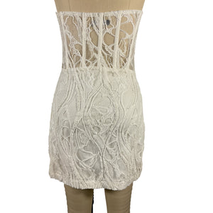 Retrofête Lace White Lael Mini Dress Size S