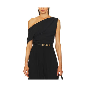 Nicholas 'Arlina' Black Polyester Off Shoulder Top Size 0