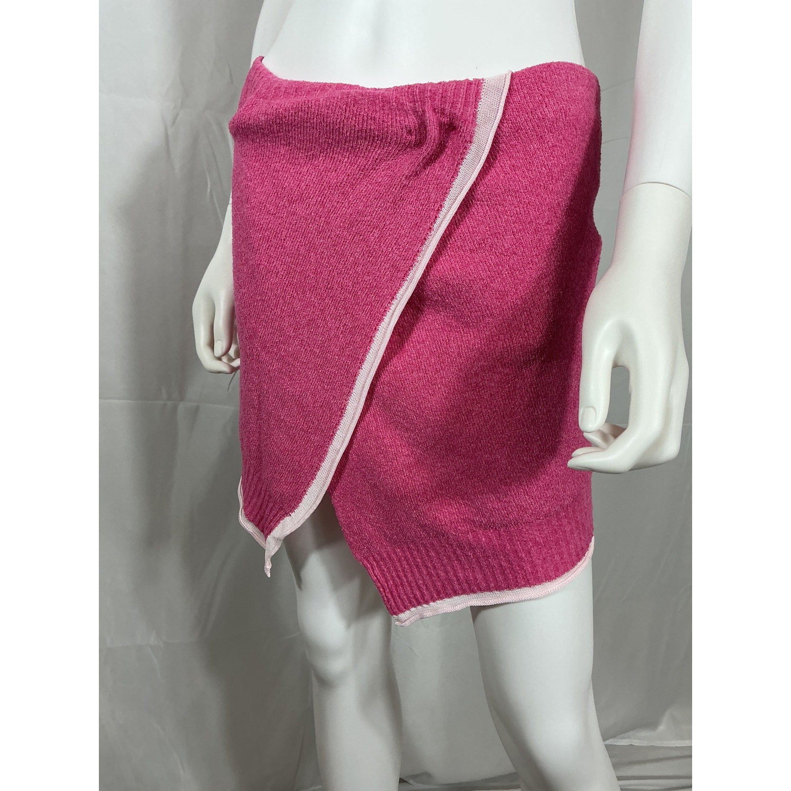 Jacquemus 'La Jupe Bagnu' Pink Terry Cloth Skirt Size 36 - NWT