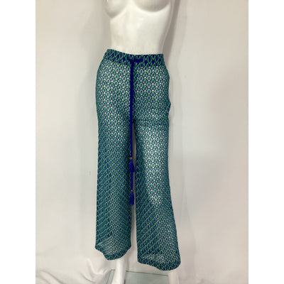 House Of Harlow 1960  'Saskia' Blue Rhinestone Tassel Pant Size XXS