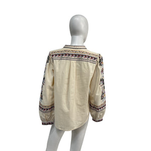 Ba&Sh 'Caloe' Cream Cotton Top Size S