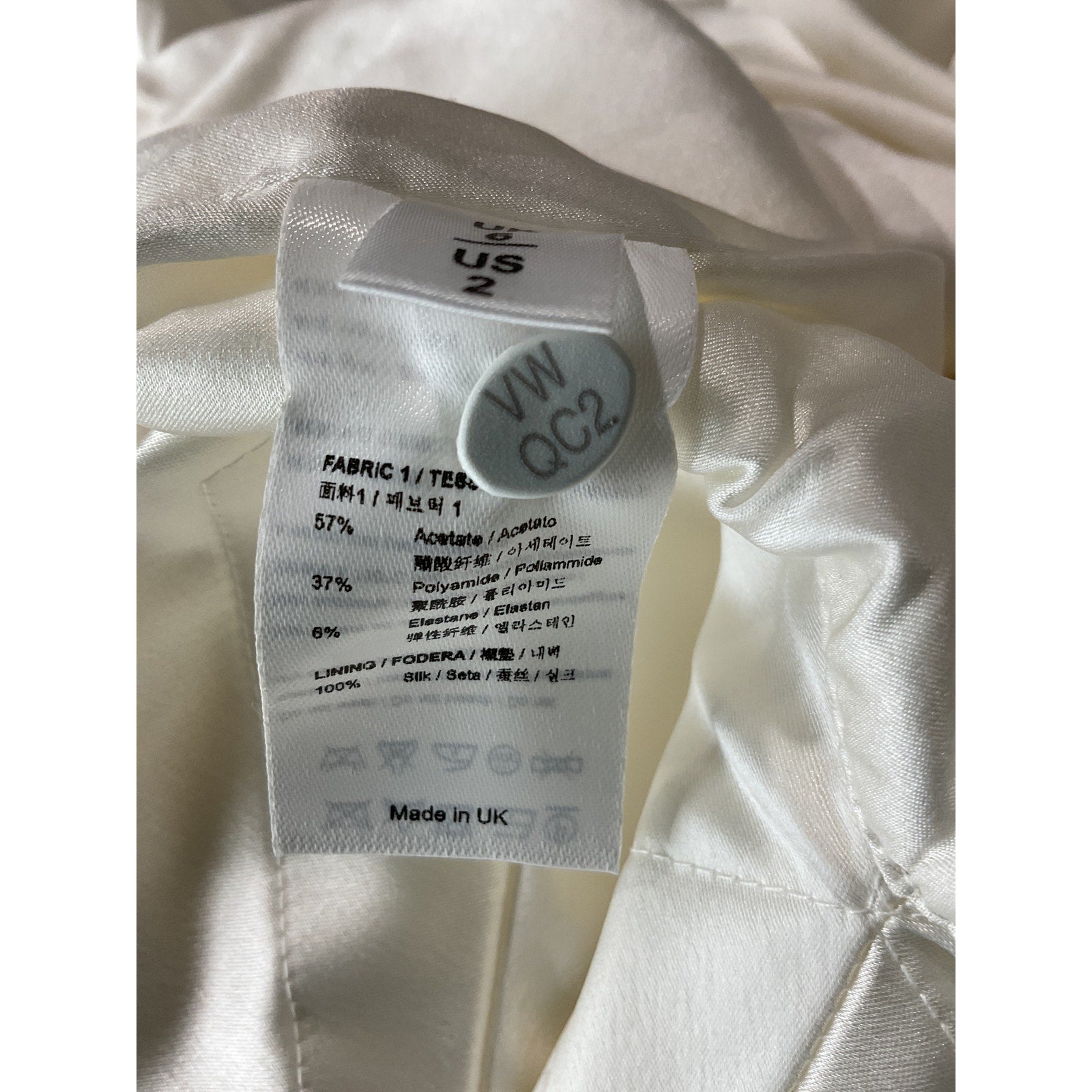 Vivienne Westwood Bridal 'Raven Peplum' White Acetate Satin Corset Top Size 2 - NWT