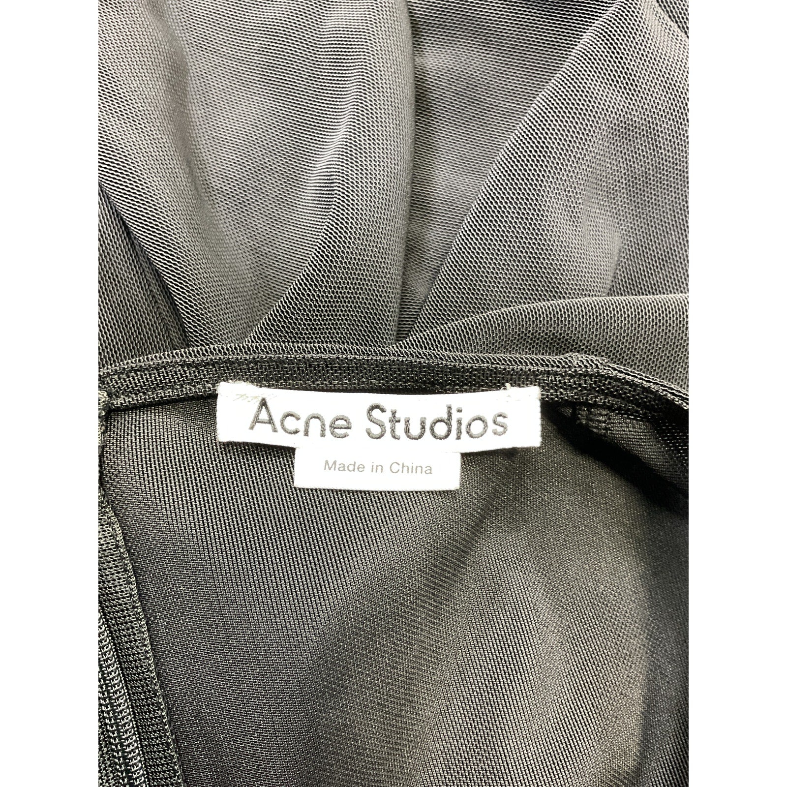 Acne Studios 'Tanada' Black Power Mesh Top Size 34
