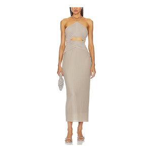 Significant Other Ruched Beige Nyah Dress Size 6 US / AU 10