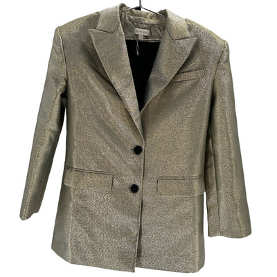 Ronny Kobo Shimmering Gold Morgan Blazer Size S