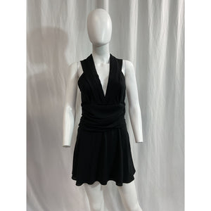 Iro 'Biron' Black Ruched Crepe Mini Dress Size S