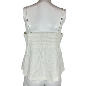 Favorite Daughter Linen Blend White Bea Camisole Size L