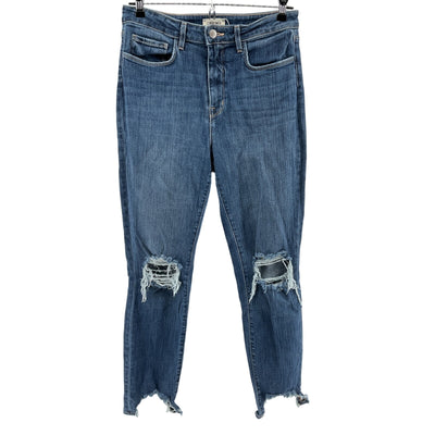 L'agence Distressed Blue High Line Denim Jeans Size 28
