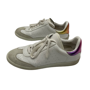 Isabel Marant Classic White & Pink Metallic Bryce Sneakers Size 40 EU / US 10