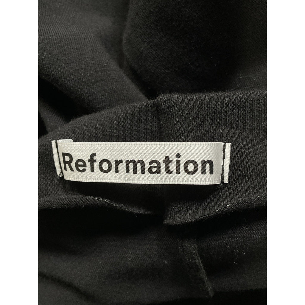 Reformation 'Alden' Black Mock Neck Knit Dress Size M