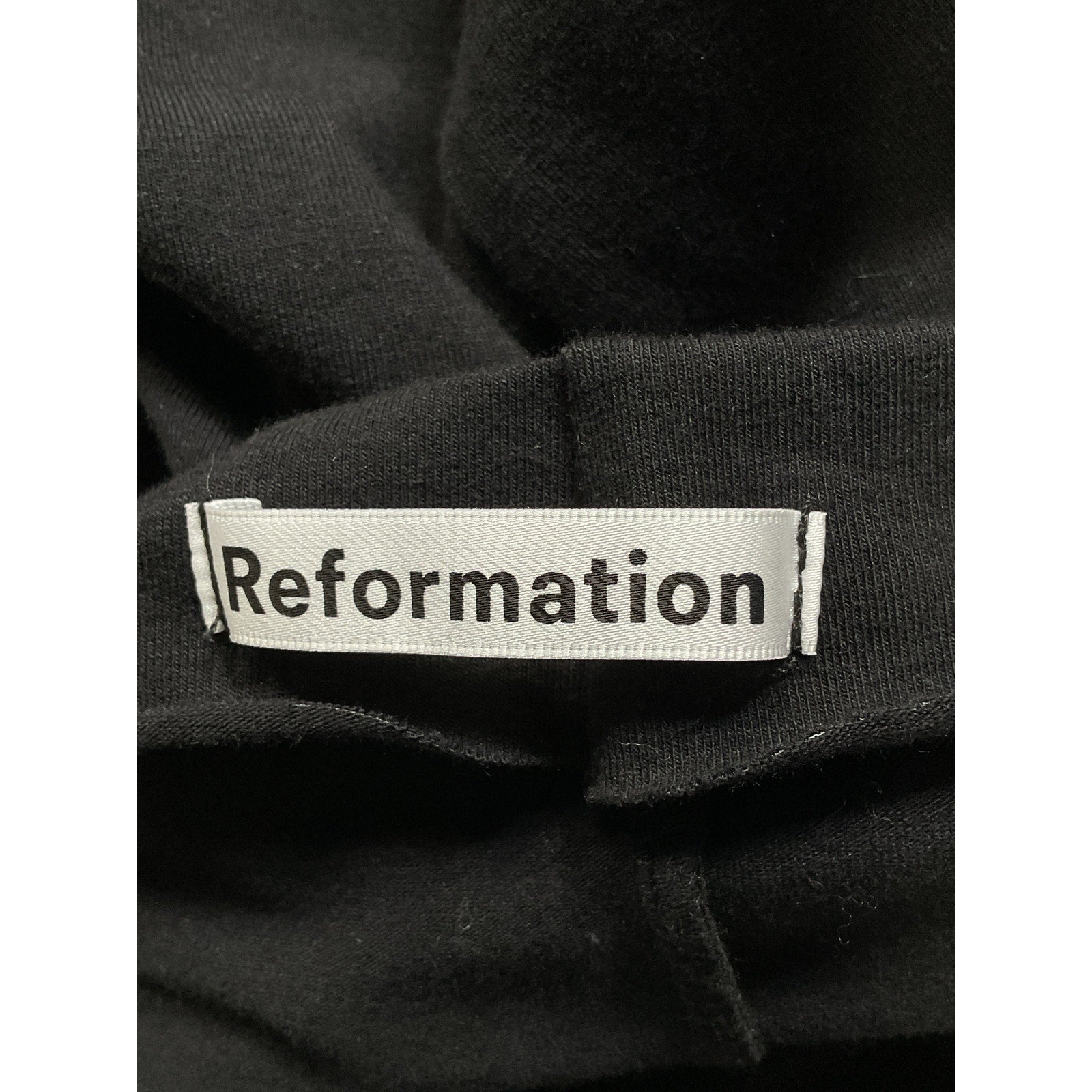 Reformation 'Alden' Black Mock Neck Knit Dress Size M