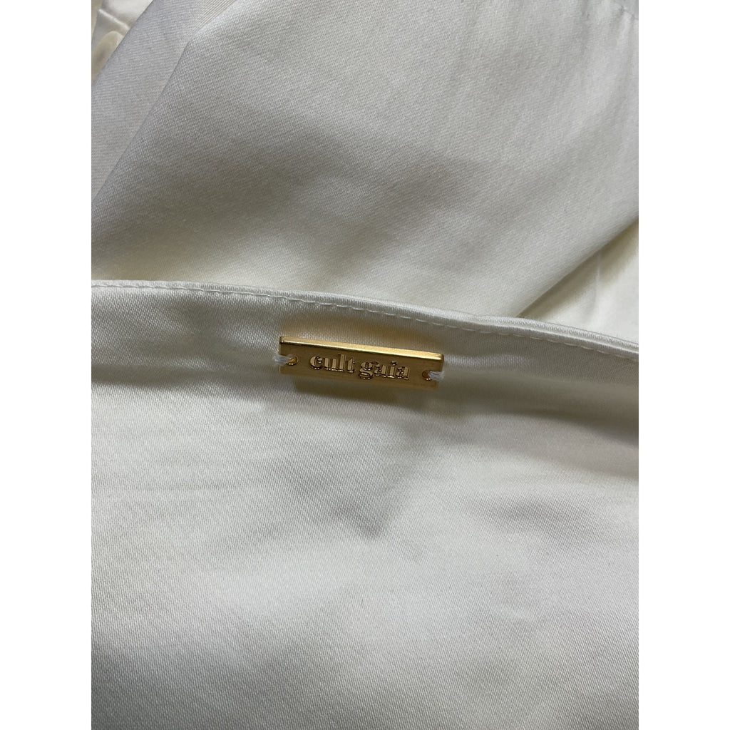 Cult Gaia 'Mina' White Cotton Cotton Poplin Midi Dress Size 12