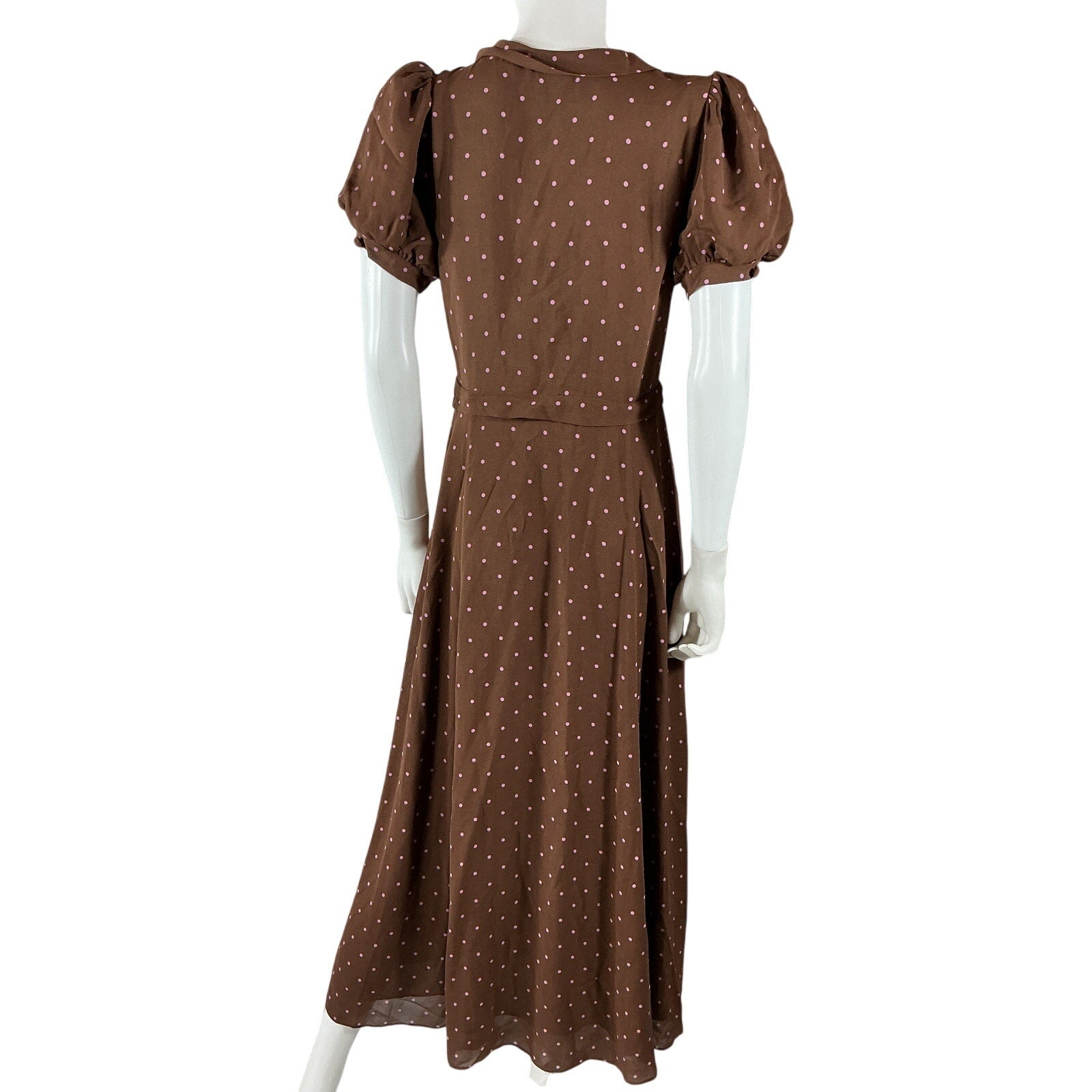 Reformation 'Michelle' Brown Viscose Dress Size 8