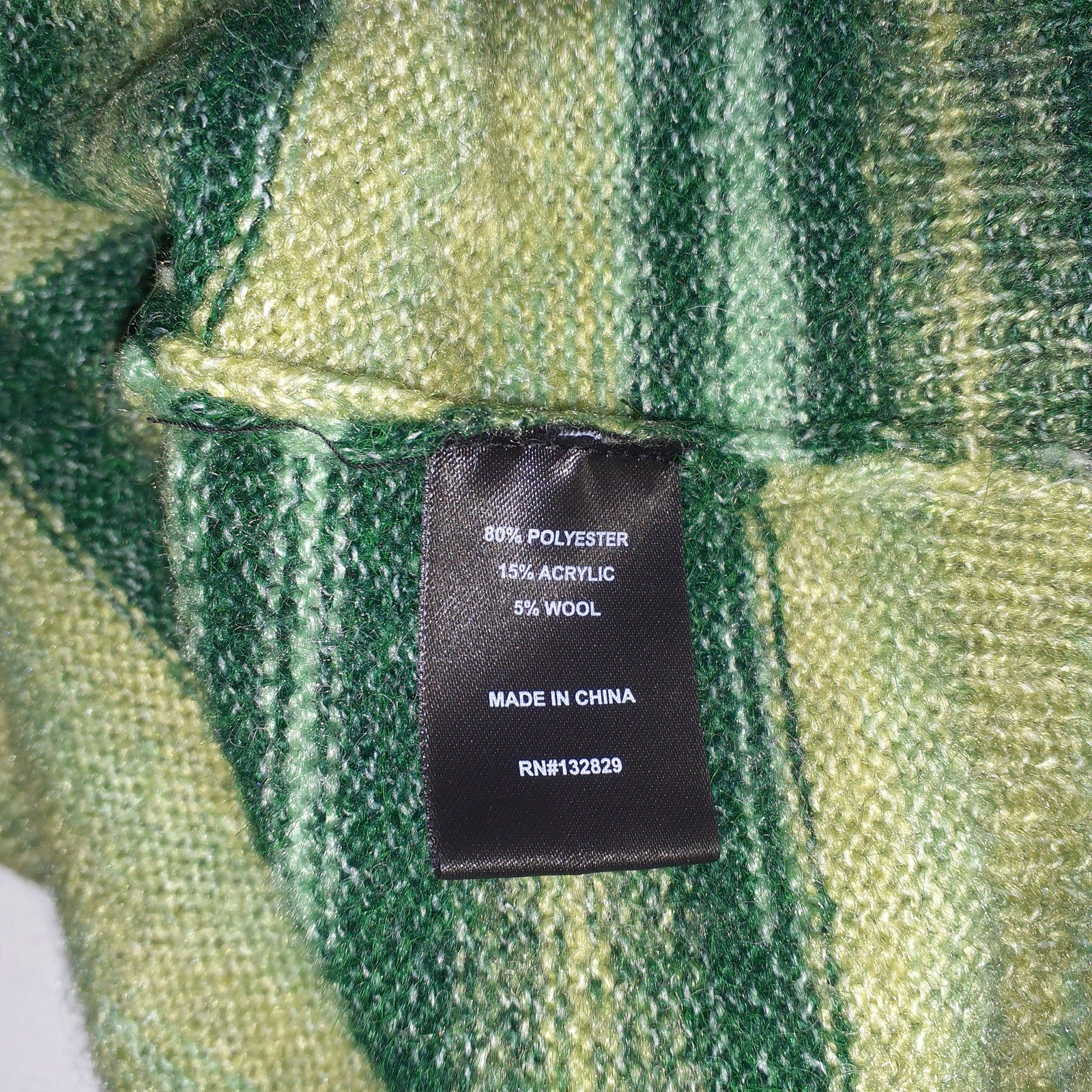 House Of Harlow 1960 'Kinley' Green Stripe Cropped Pullover Size M