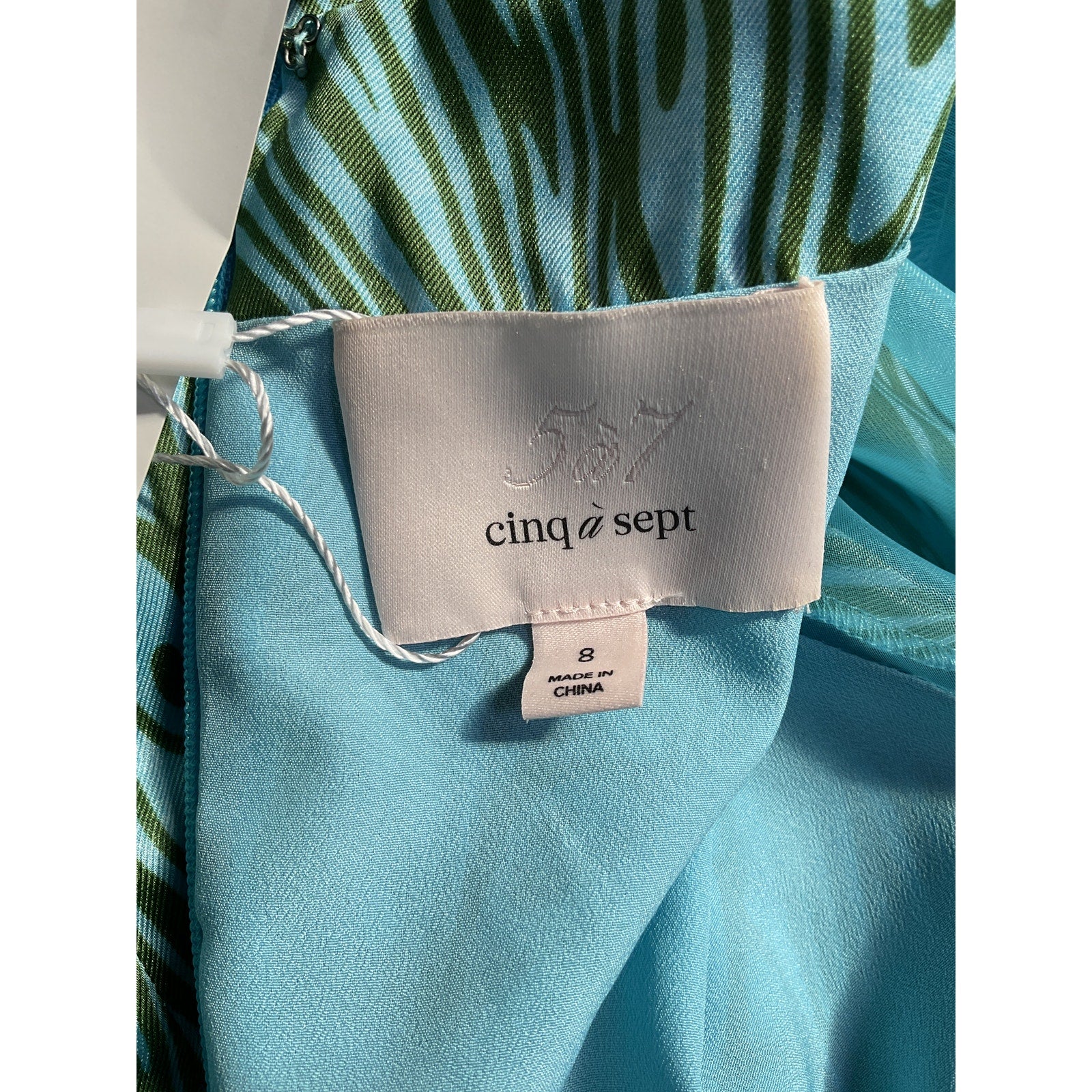 Cinq A Sept 'Marice' Blue Polyester Dress Size 8