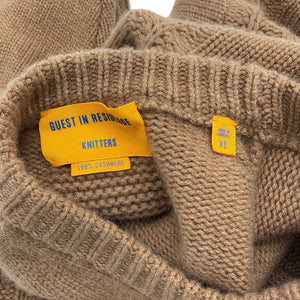 Guest In Residence Cozy Tan Crew Sweater Size XS