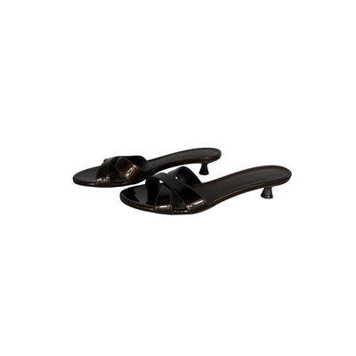 Aeyde 'Stina' Brown Leather Mules Size 8