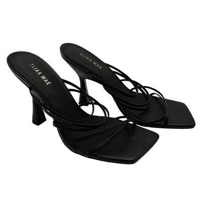 Alias Mae Strappy Black Monty Mule Heels Size 37 EU / US 7