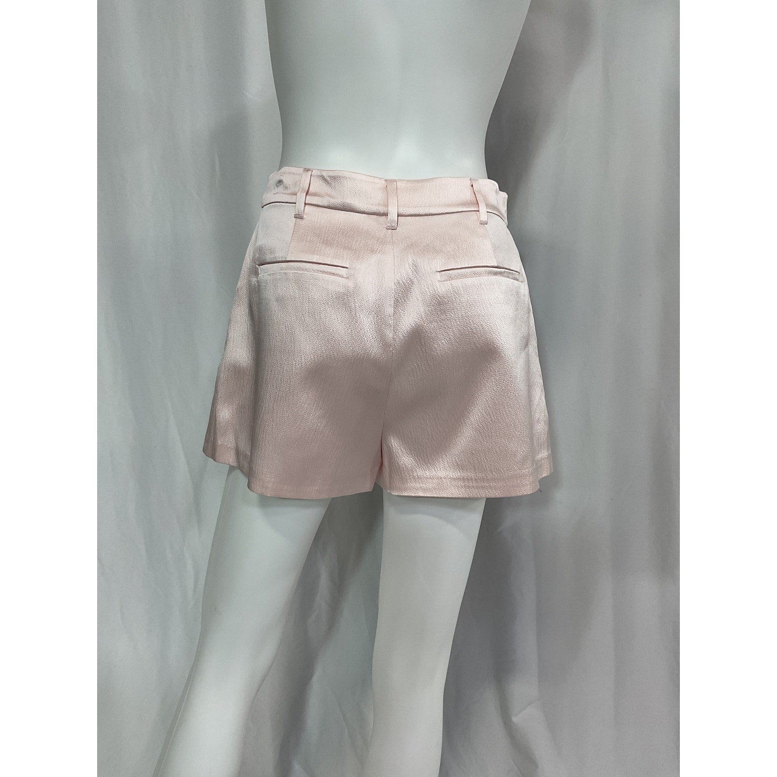 Loveshackfancy 'Perdita' Pink Silk Short Size 2