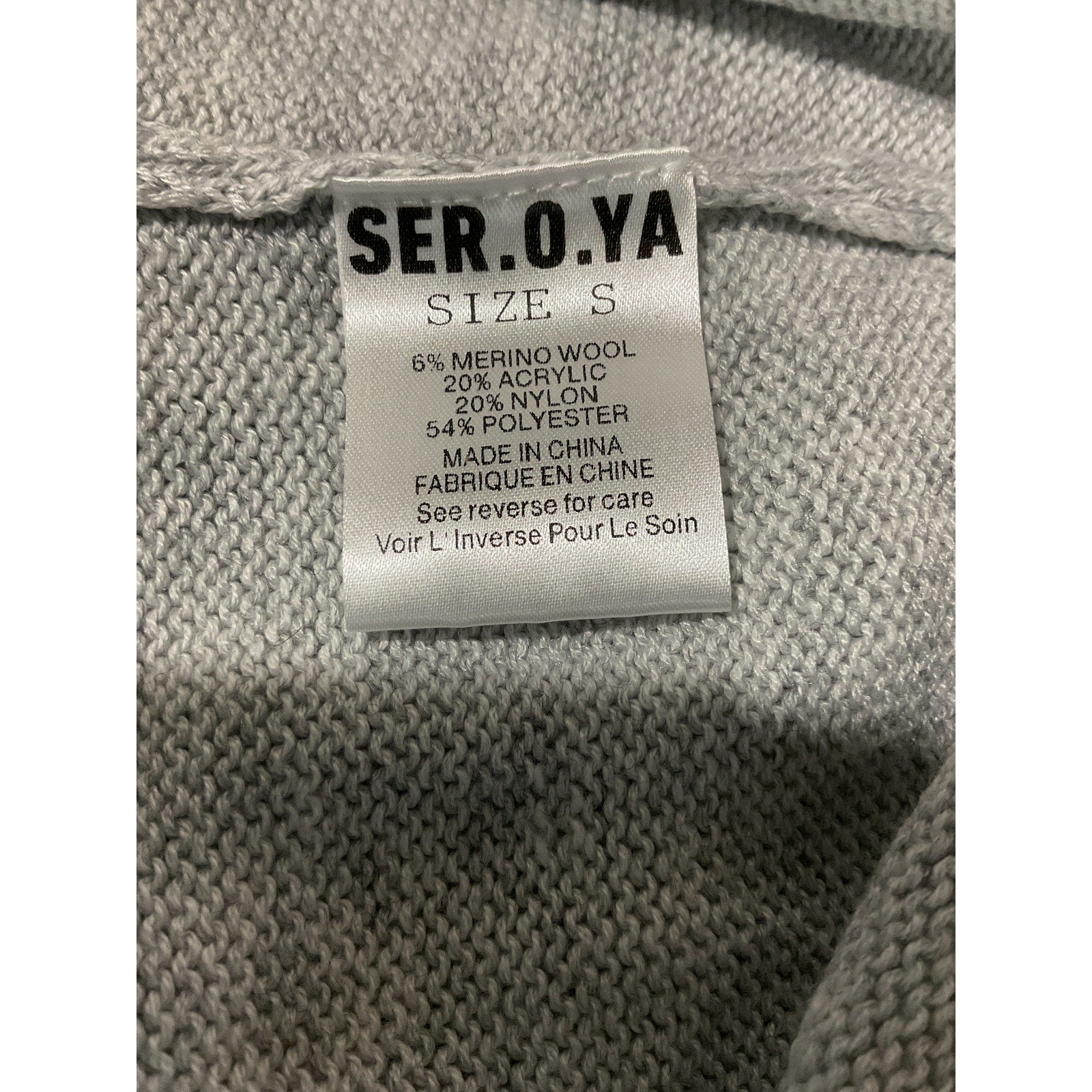 Ser.O.Ya 'Koko' Grey Polyester Knit Tea Length Skirt Size S - NWT