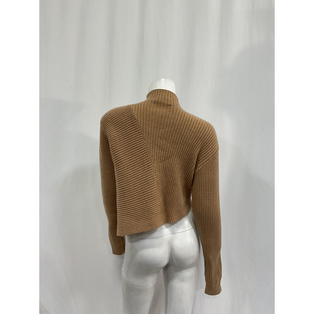 L'Academie 'Leola' Brown Mockneck Sweater Size XS