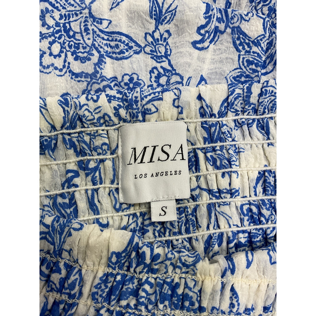 Misa Los Angeles 'Lola' Blue Voile Convertible Skirt Size S