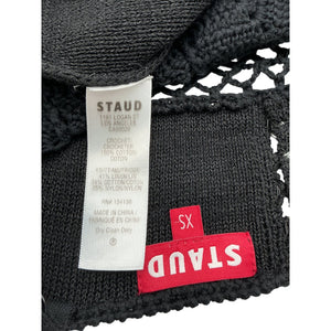 Staud Crochet Black Tara Maxi Dress Size XS