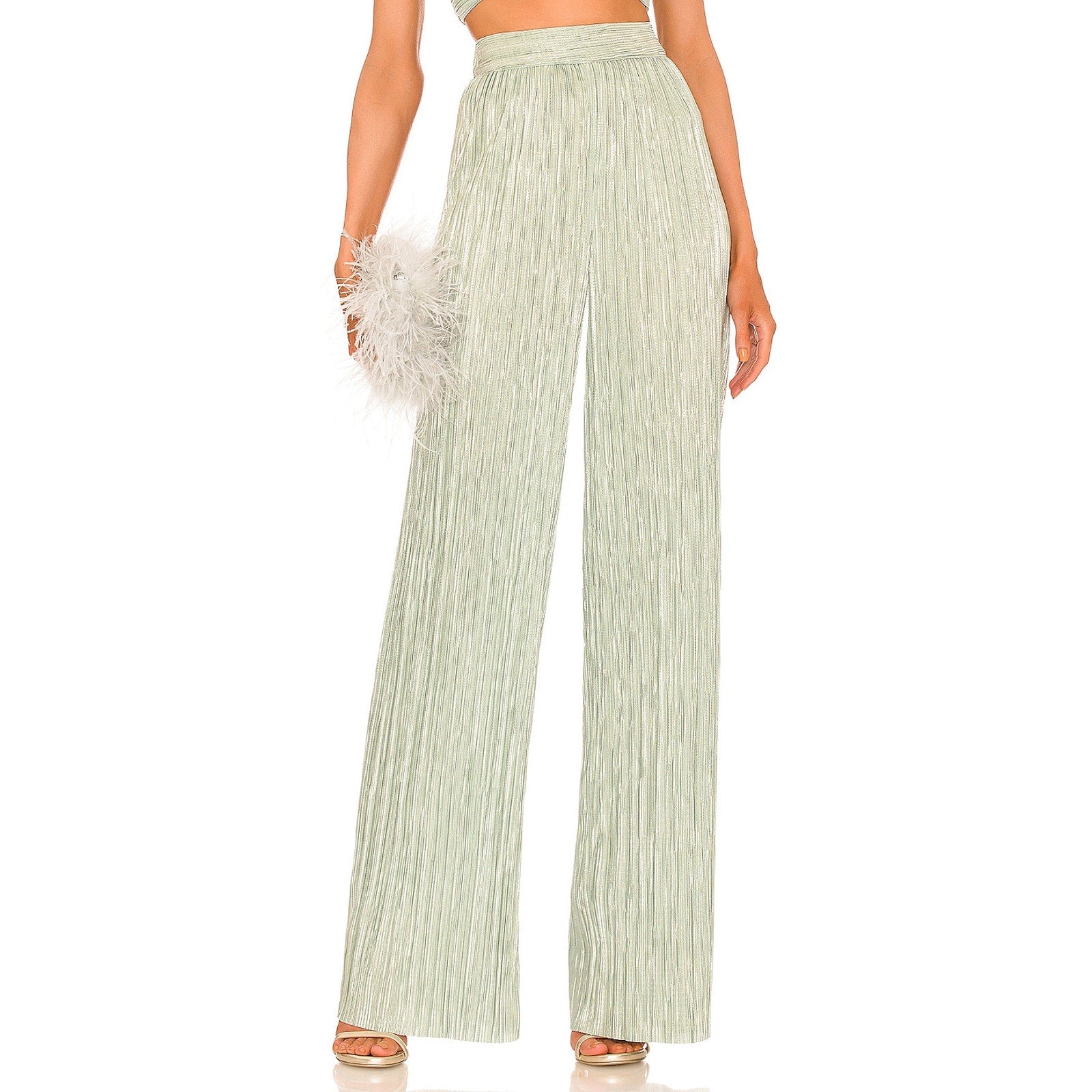 Sabina Musayev 'Ross' Green Polyester Pants Size XS - NWT