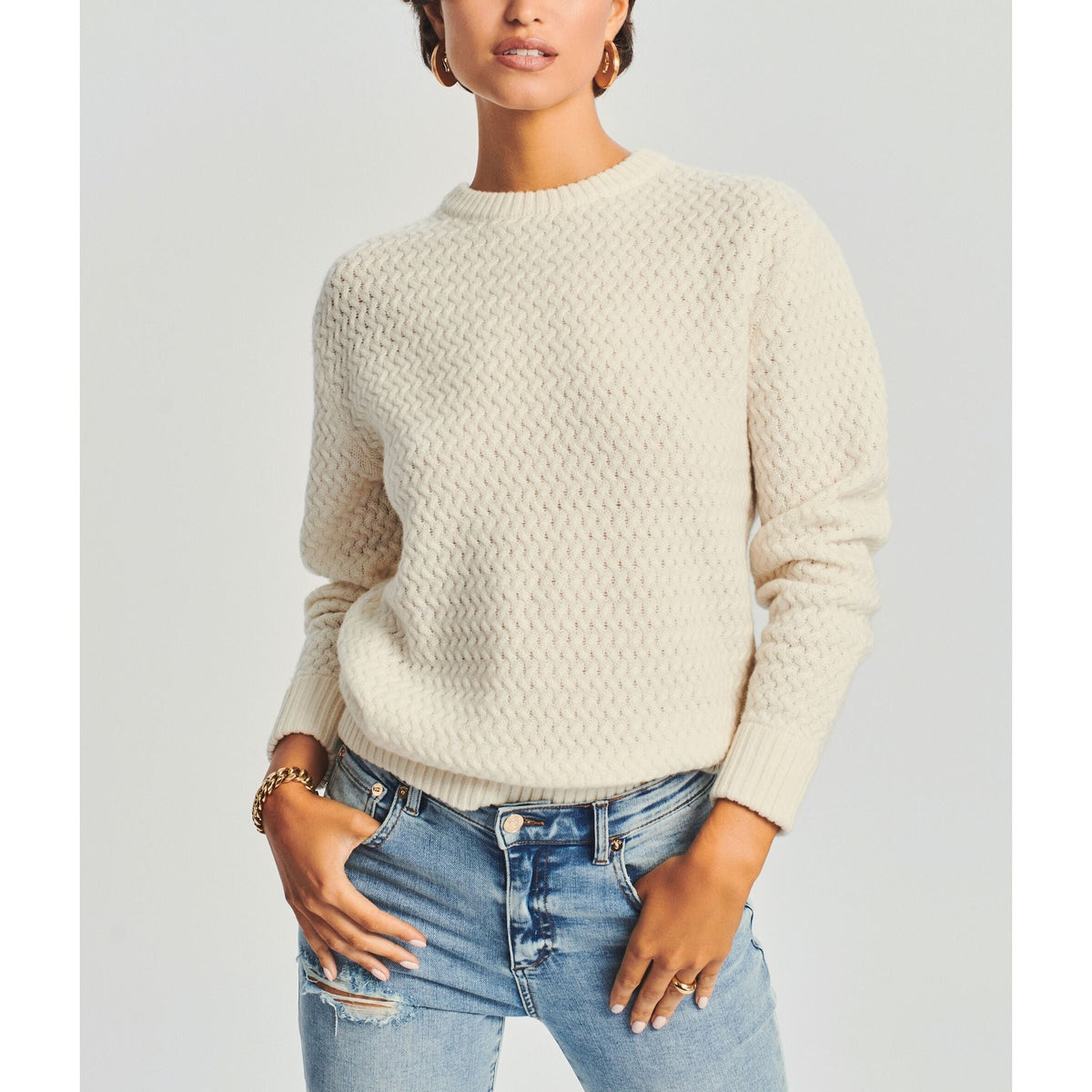 Ser.O.Ya 'Forrest' Cream Wool Sweater Size S