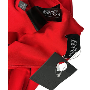 Solace London Elegant Red Tara Dress Size 2