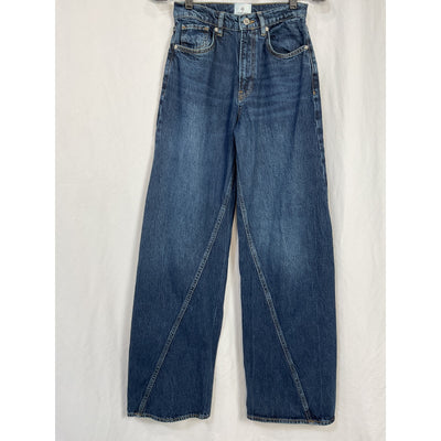 Anine Bing 'Brie' Blue Cotton Denim Jean Size 24
