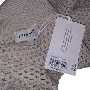 Frame Textured Ecru Open Weave Cardigan Size XS